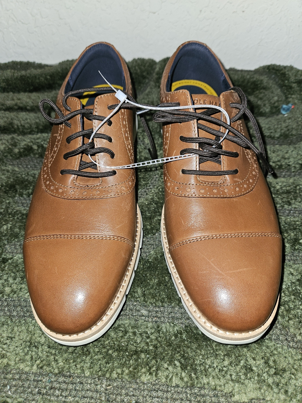 Cole Haan Men’s Brown Leather Cap Toe Oxford Shoes Size 9.5M – New Without Tags